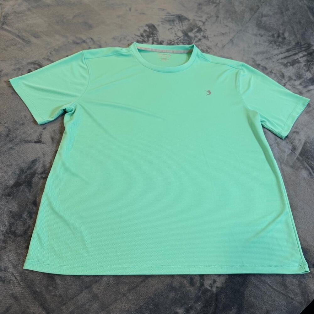 Reel Legends Freeline Shirt Mens Sz L Green Performance Fishing S/S Active Wear